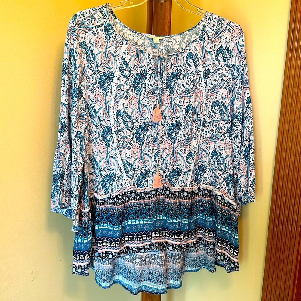 Cato Paisley Print Top 18/20w
